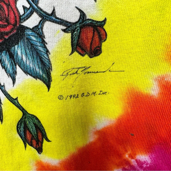 Vintage 1992 Grateful Dead Liquid Blue Space your Face Tee Size Medium - Picture 4 of 4